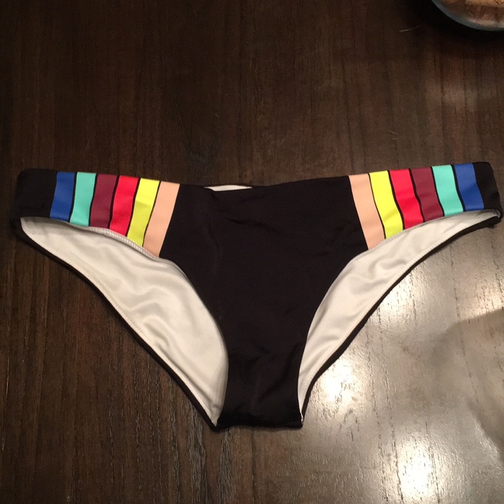 VS color/black bathing suit bottoms-size M